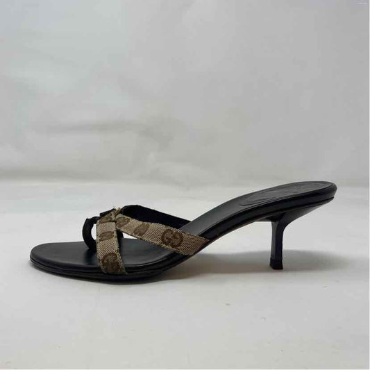 Pre-Owned Gucci Brown Leather Shoe Size 7.5 Designer Shoes