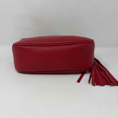 Pre-Owned Gucci Red Leather Designer Handbag