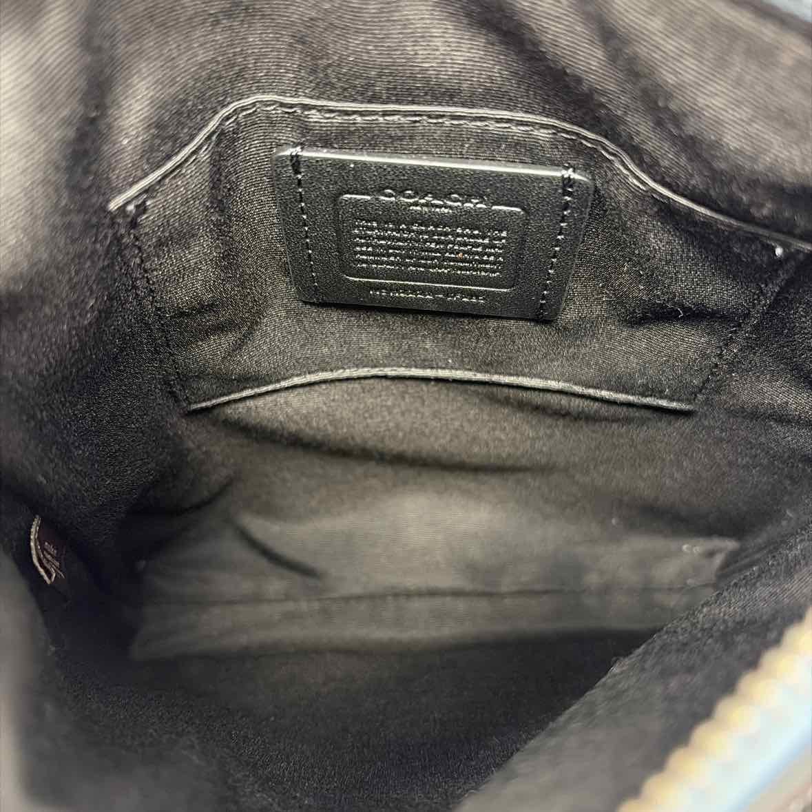 Pre-Owned Coach Black Print Coated Canvas Handbag