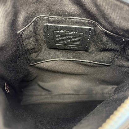 Pre-Owned Coach Black Print Coated Canvas Handbag