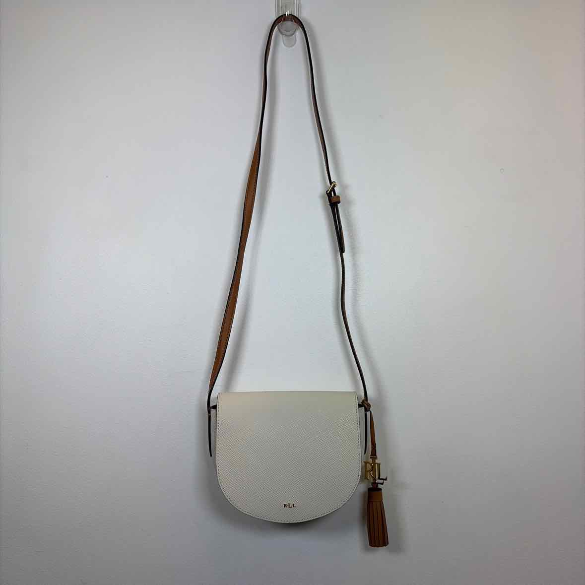 Pre-Owned Ralph Lauren Cream Coated Canvas Handbag