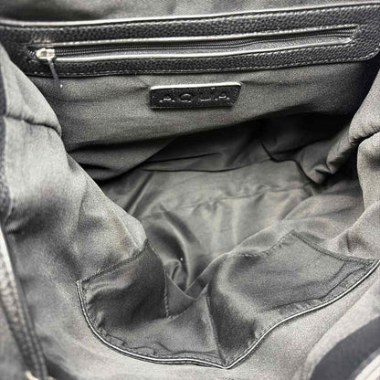 Pre-Owned Aqua Black Leather Handbag