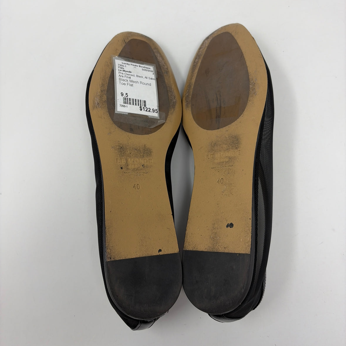 Pre-Owned Shoe Size 9.5 Le Monde Black Flats