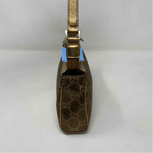 Pre-Owned Gucci Gold Nylon Designer Handbag