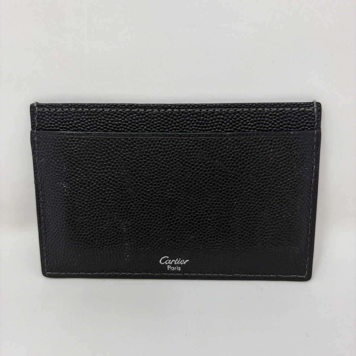 Pre-Owned Cartier Black Leather Designer Wallet