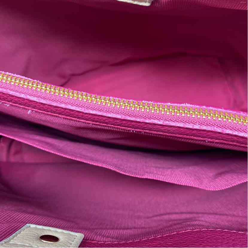 Pre-Owned Furla Red Floral Leather Handbag