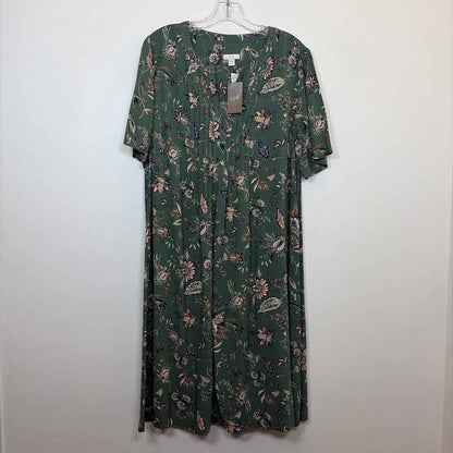 Pre-Owned Size M J Jill Green Multi Casual Dress
