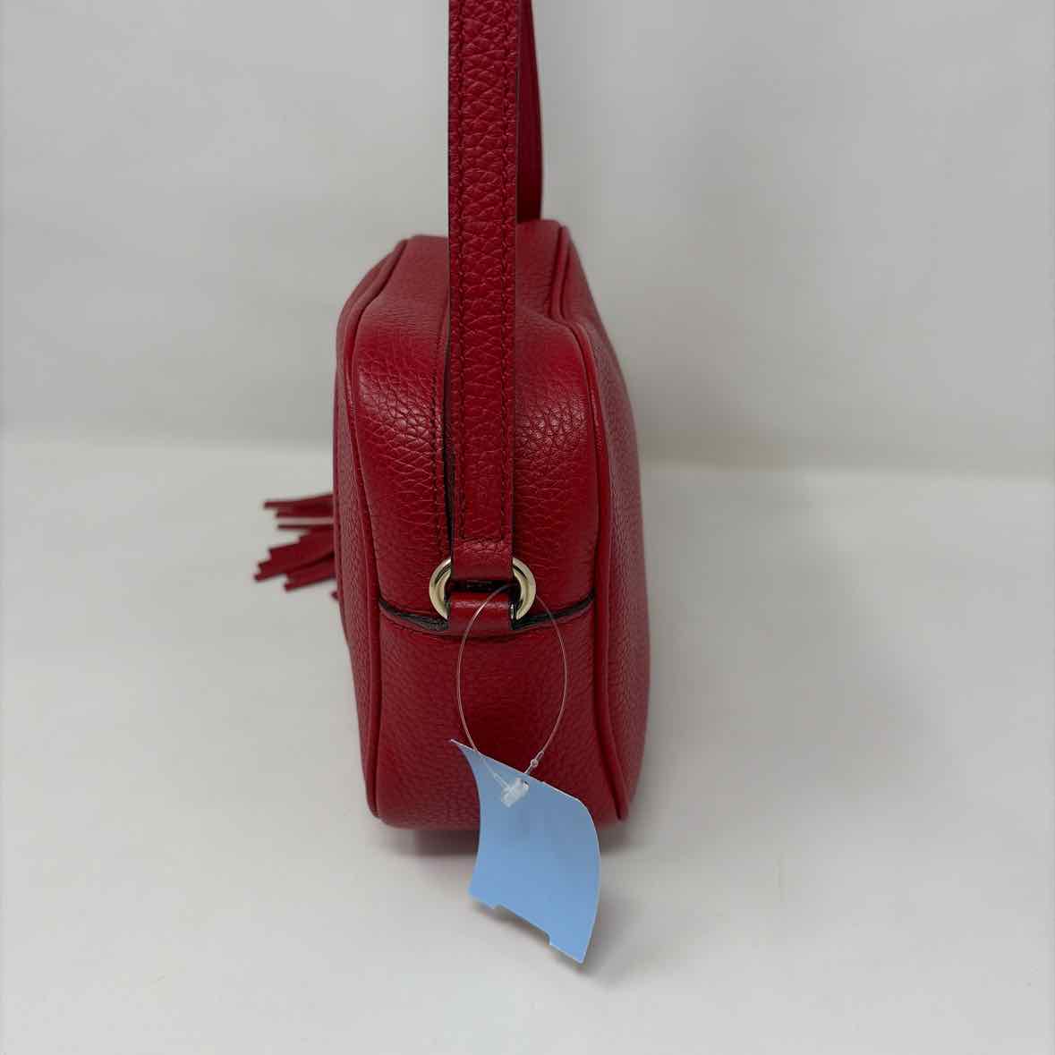 Pre-Owned Gucci Red Leather Designer Handbag