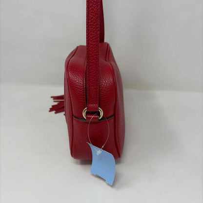 Pre-Owned Gucci Red Leather Designer Handbag