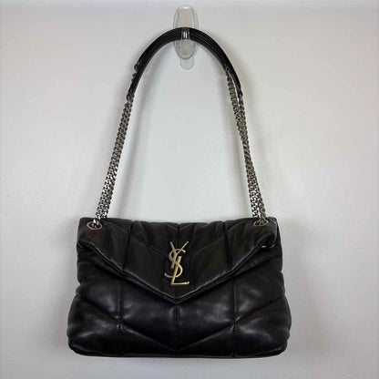 Pre-Owned Saint Laurent Black Leather Designer Handbag
