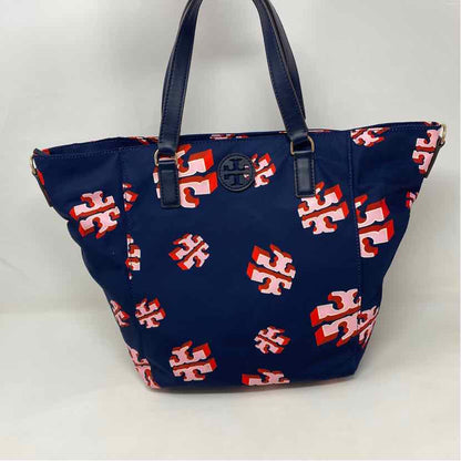 Pre-Owned Tory Burch Blue Multi Nylon Handbag