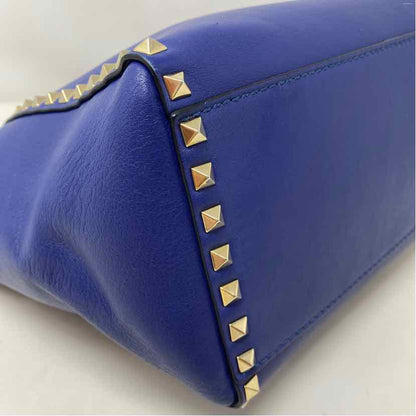 Pre-Owned Valentino Blue Leather Designer Handbag