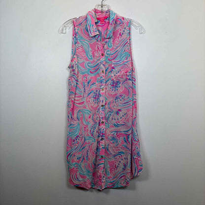 Pre-Owned Size XS Lilly Pulitzer Pink Print Casual Dress