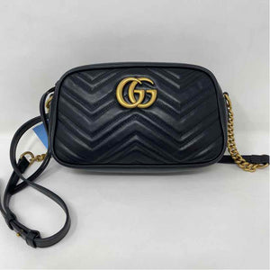 Pre-Owned Gucci Black Leather Designer Handbag