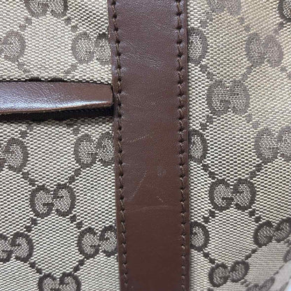 Pre-Owned Gucci Brown Fabric Designer Handbag