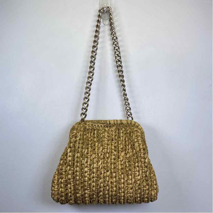 Pre-Owned Made in Italy Gold Fabric Handbag