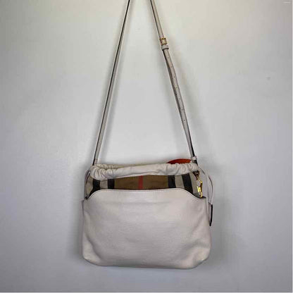 Pre-Owned Burberry White Leather Designer Handbag