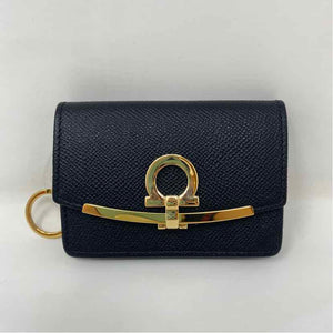 Pre-Owned Ferragamo Black Leather Designer Wallet