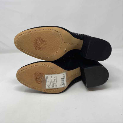 Pre-Owned Shoe Size 10 Vince Camuto Black & Silver Booties