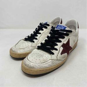 Pre-Owned Golden Goose White Leather Shoe Size 9.5 Designer Shoes