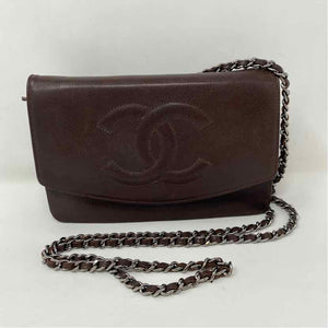 Pre-Owned Chanel Brown Leather Designer Handbag