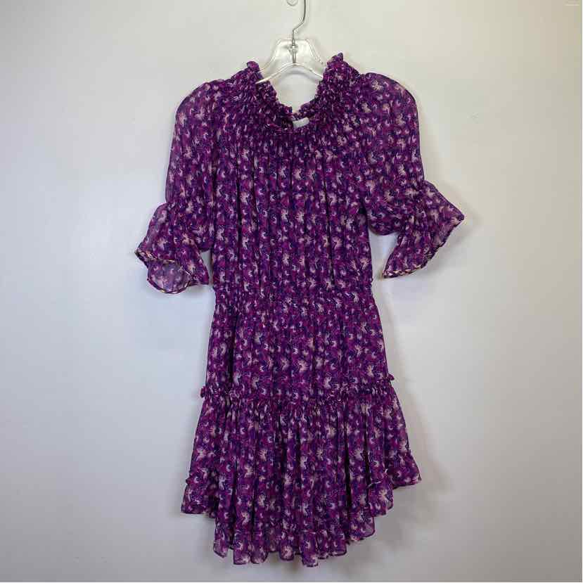 Pre-Owned Size S Misa Purple Floral Casual Dress