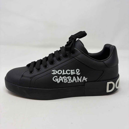 Pre-Owned Dolce & Gabbana Black Leather Shoe Size 7.5 Designer Shoes