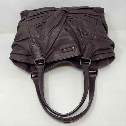 Pre-Owned Burberry Plum Leather Designer Handbag