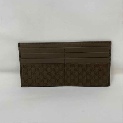 Pre-Owned Gucci Burgundy Leather Designer Wallet
