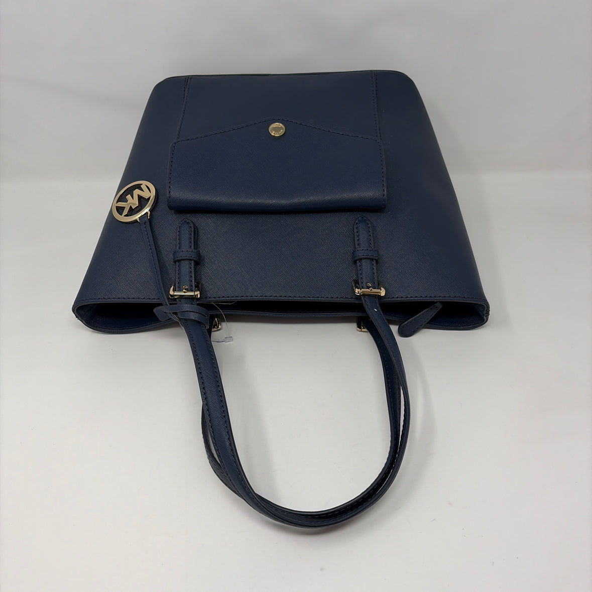 Pre-Owned Michael Kors Navy Coated Canvas Handbag