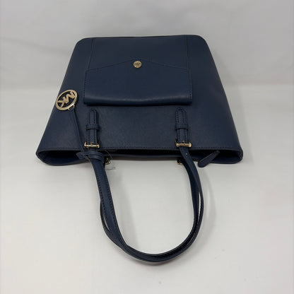 Pre-Owned Michael Kors Navy Coated Canvas Handbag