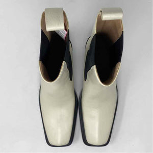 Pre-Owned Bottega Veneta White Leather Shoe Size 8 Designer Shoes