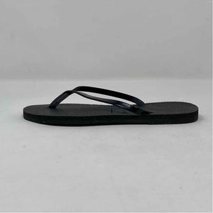 Pre-Owned Shoe Size 6 Havaiana Black Flip Flops