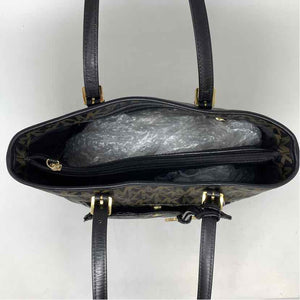 Pre-Owned Michael Kors Brown W/ Black Leather Handbag