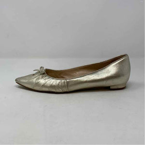 Pre-Owned Manolo Blahnik Silver Leather Shoe Size 7.5 Designer Shoes