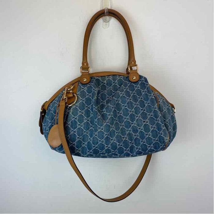 Pre-Owned Gucci Denim Denim Designer Handbag