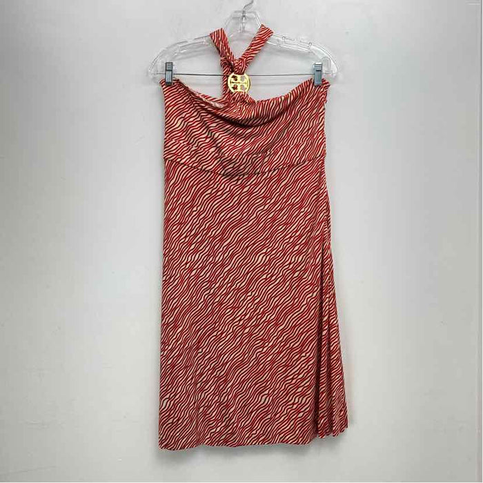 Pre-Owned Size L Tory Burch Red Casual Dress